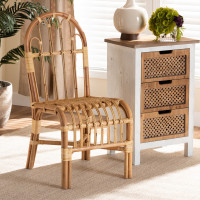 Baxton Studio Athena-Natural-DC Baxton Studio Athena Modern and Contemporary Natural Finished Rattan Dining Chair